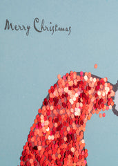 Collins Christmas Cards - Glitter Santa Hat Design - 10 Pack Festive Greeting Cards