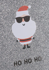 Collins Christmas Cards - Glitter Santa Design - 10 Pack Festive Greeting Cards