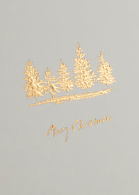 Collins Christmas Cards - Golden Tree Design - 10 Pack Festive Greeting Cards
