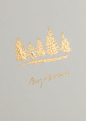Collins Christmas Cards - Golden Tree Design - 10 Pack Festive Greeting Cards
