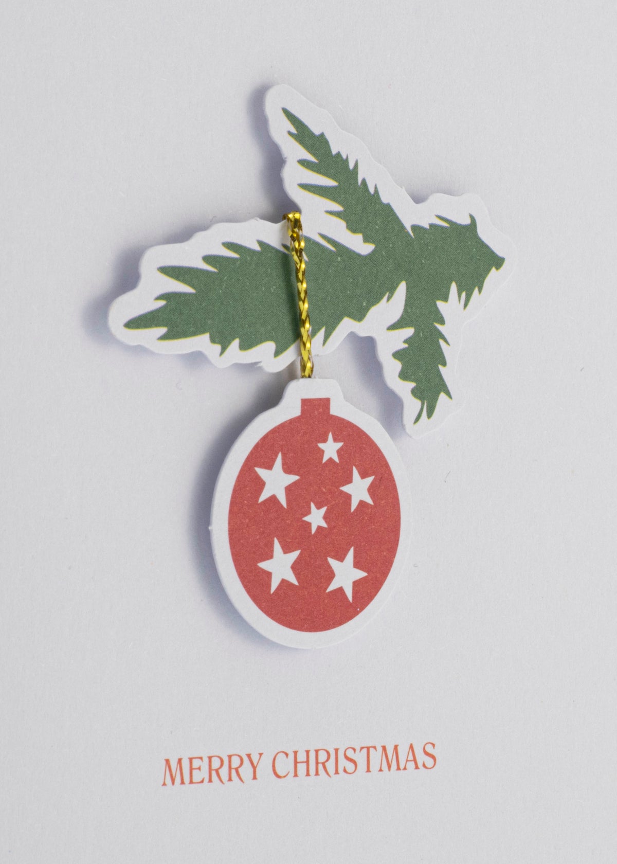 Collins Christmas Cards - Red Bauble and Holly Design - 10 Pack Festive Greeting Cards