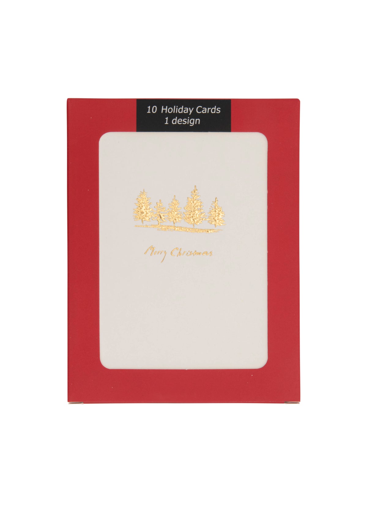 Collins Christmas Cards - Golden Tree Design - 10 Pack Festive Greeting Cards