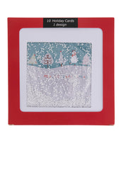 Collins Christmas Cards - Winter Scene with 3D Snow Effect Cover Design - 10 Pack Festive Greeting Cards