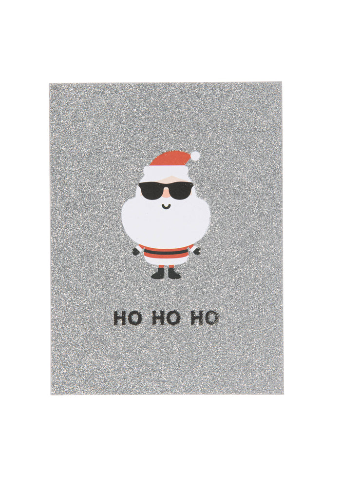 Collins Christmas Cards - Glitter Santa Design - 10 Pack Festive Greeting Cards