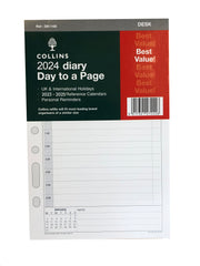 Desk Organiser - 2024 Day to a Page Refill (DK1100-24)