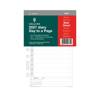 2027 Desk Organiser Refill - 12 Month Day-to-Page Refill - Collins Debden (DK1100) (DK1100-27)