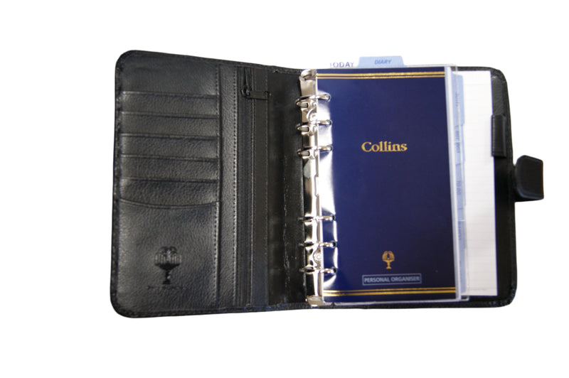 Balmoral (Premium Leather) - Personal Week-to-View Undated Organiser - Black