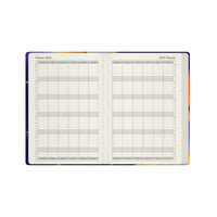 2026 - 2027 Mid Year Planner - 13 Month A5 Week-to-View Diary - Collins Debden Aura & Ombre - Purple