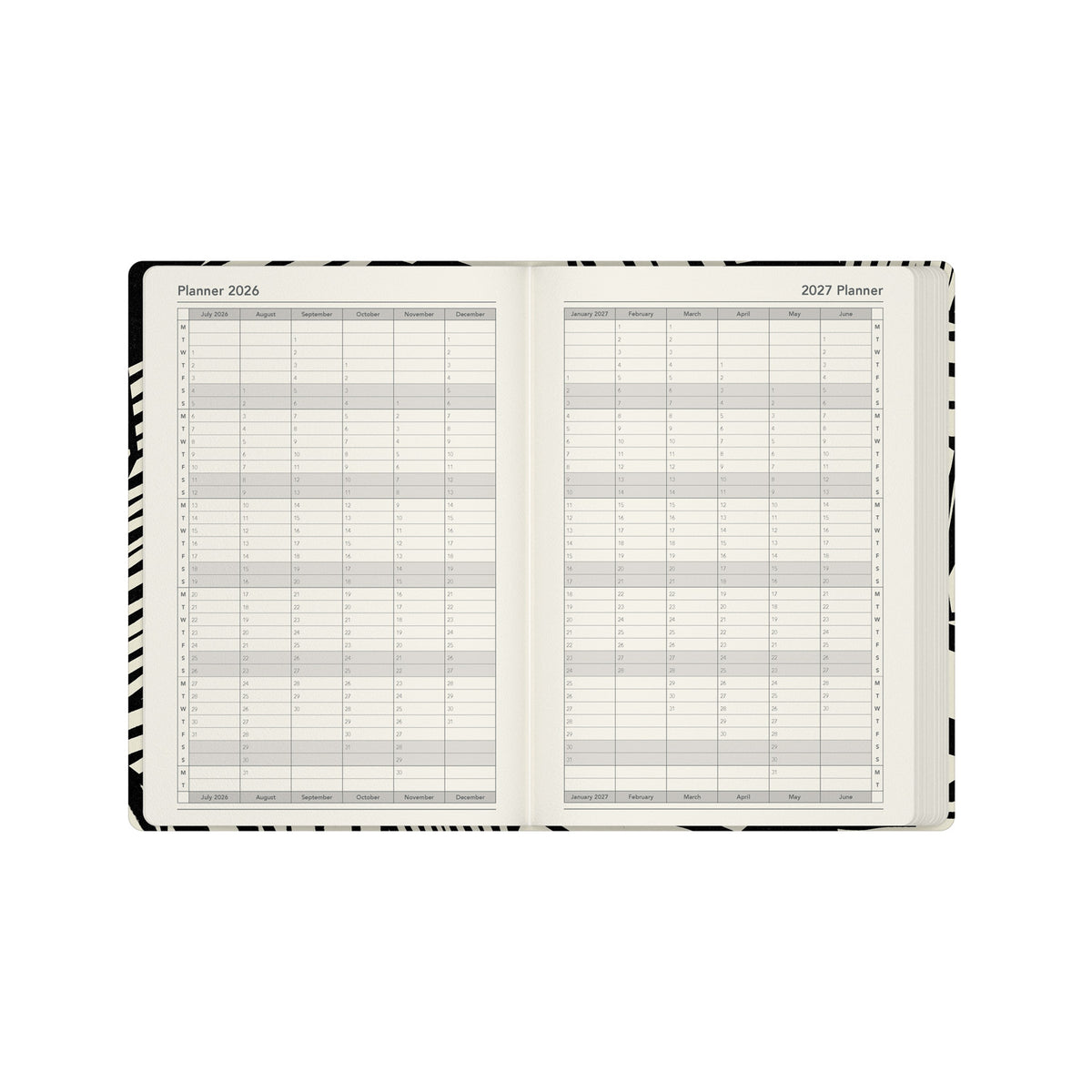 2026-2027 Mid Year Planner - 13 Month A5 Week-to-View Diary - Black & White - Collins Debden Bold Mono Range