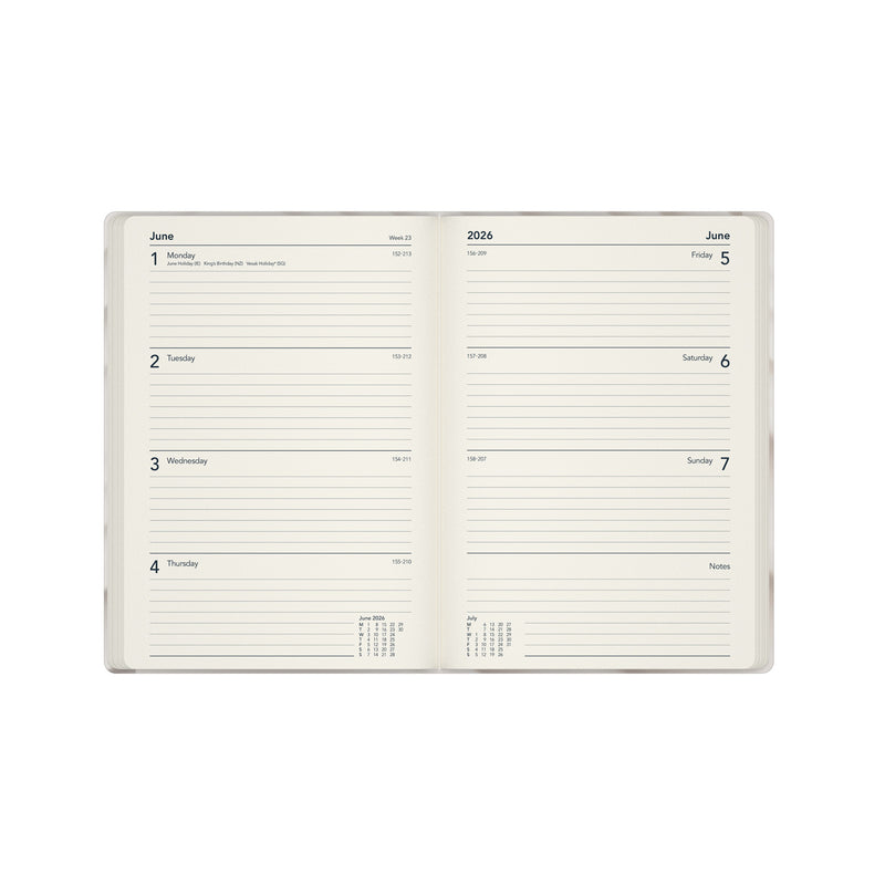 Dimensional Surfaces - A5  Week-To-View - Diary - 2026 Calendar Year Planner