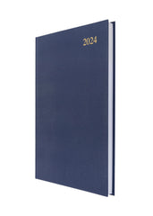 Collins Eco Friendly Essential - 2024 Daily Planner - A4 Day-to-Page Diary with Recycled Paper (E-ESSA41-24)