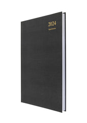 Collins Eco Friendly Essential - 2024 Daily Planner - A4 Day-to-Page Diary with Recycled Paper and Appointments (E-ESSA41A-24)
