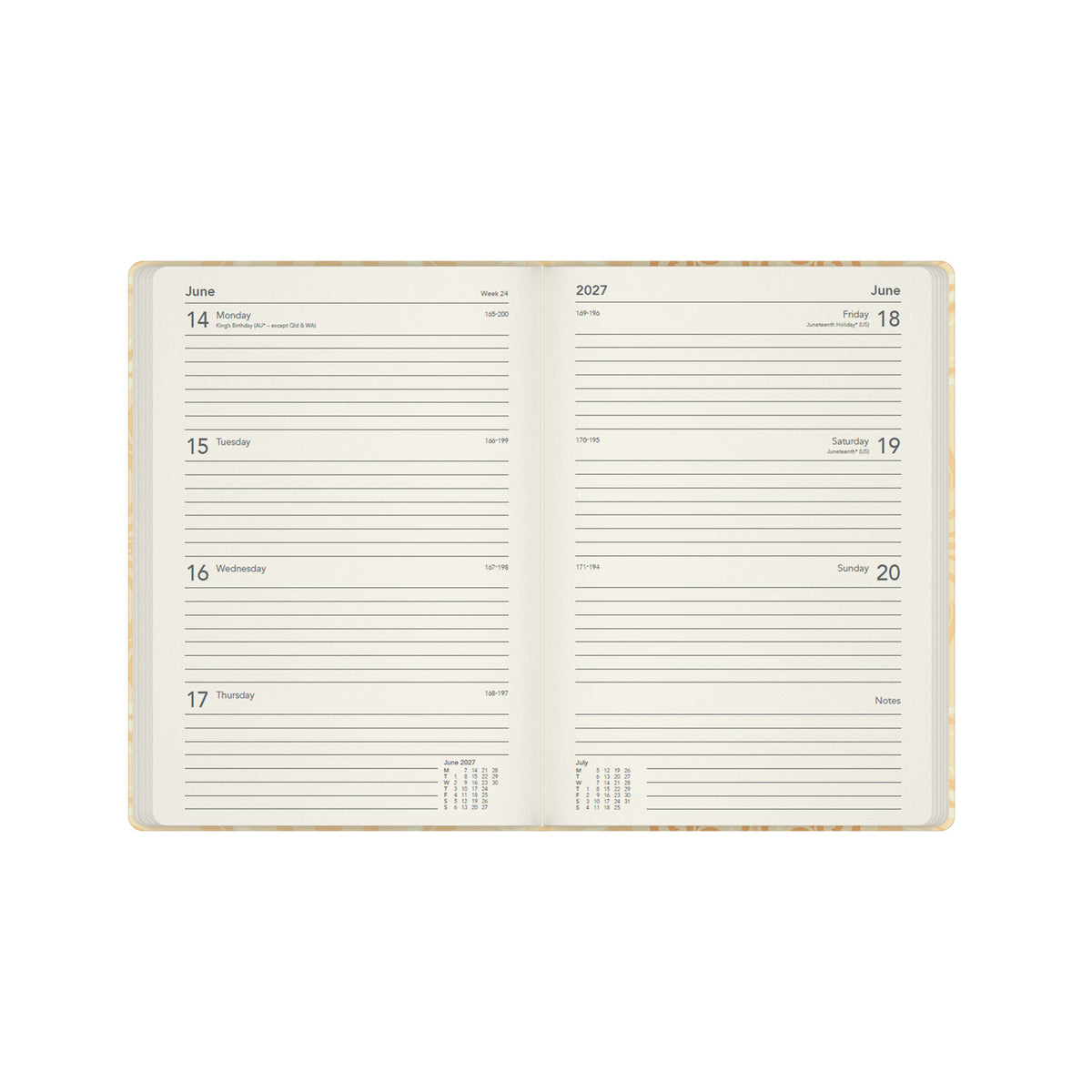 2027 Calendar Year Planner - 12 Month A5 Week-to-View Diary - Hard Cover - Collins Debden Lavish Lux Range