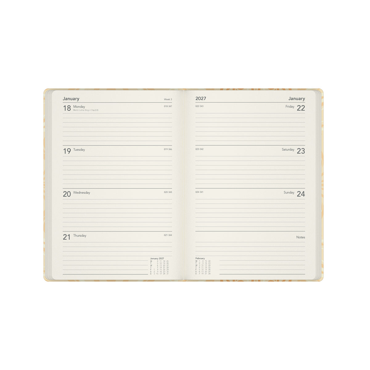 2026 - 2027 Mid Year Planner - 13 Month A5 Week-to-View Diary - Collins Debden Lavish Lux