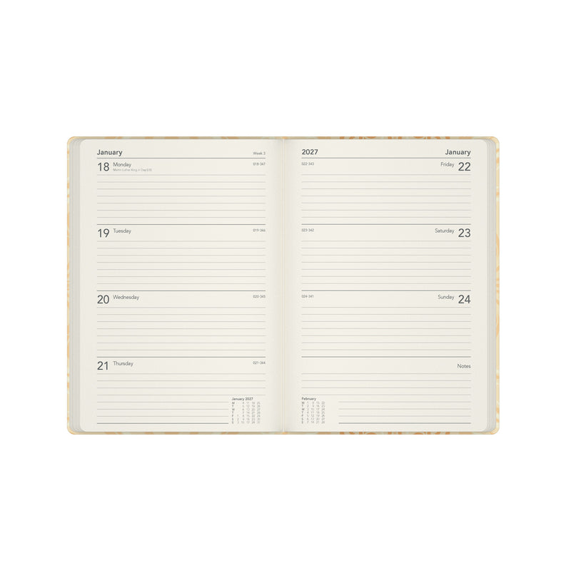 2026 - 2027 Mid Year Planner - 13 Month A5 Week-to-View Diary - Collins Debden Lavish Lux