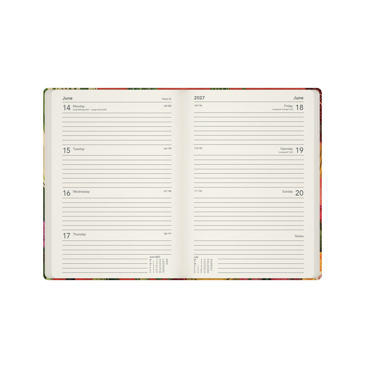 2027 Calendar Year Planner - 12 Month A5 Week-to-View Diary - Hard Cover - Collins Debden Modern Organic Range