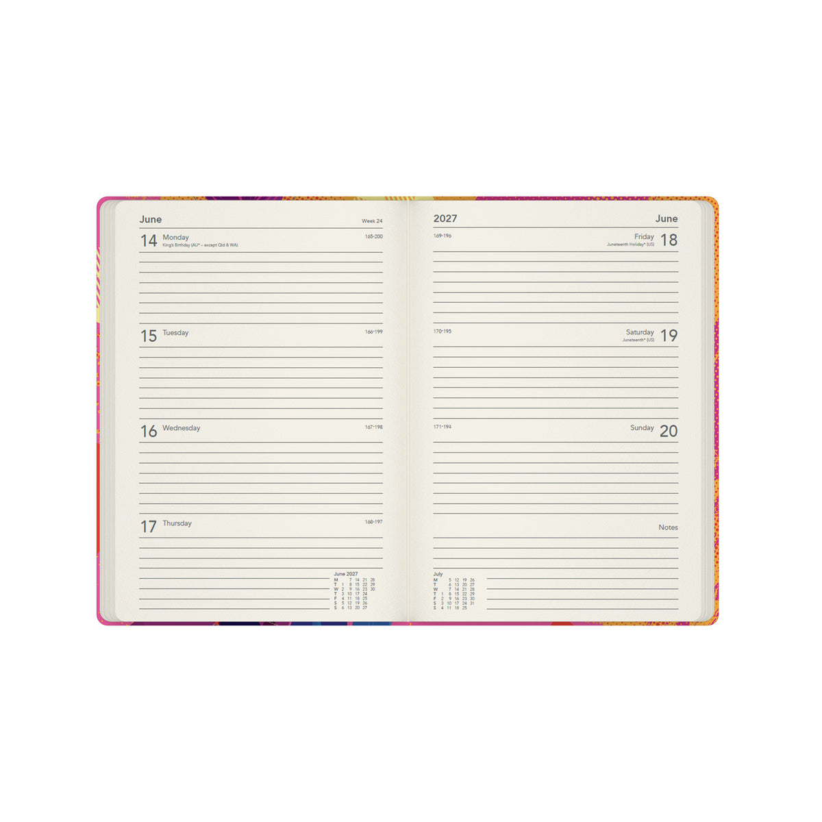 2027 Calendar Year Planner - 12 Month A5 Week-to-View Diary - Collins Debden Mixtape Range