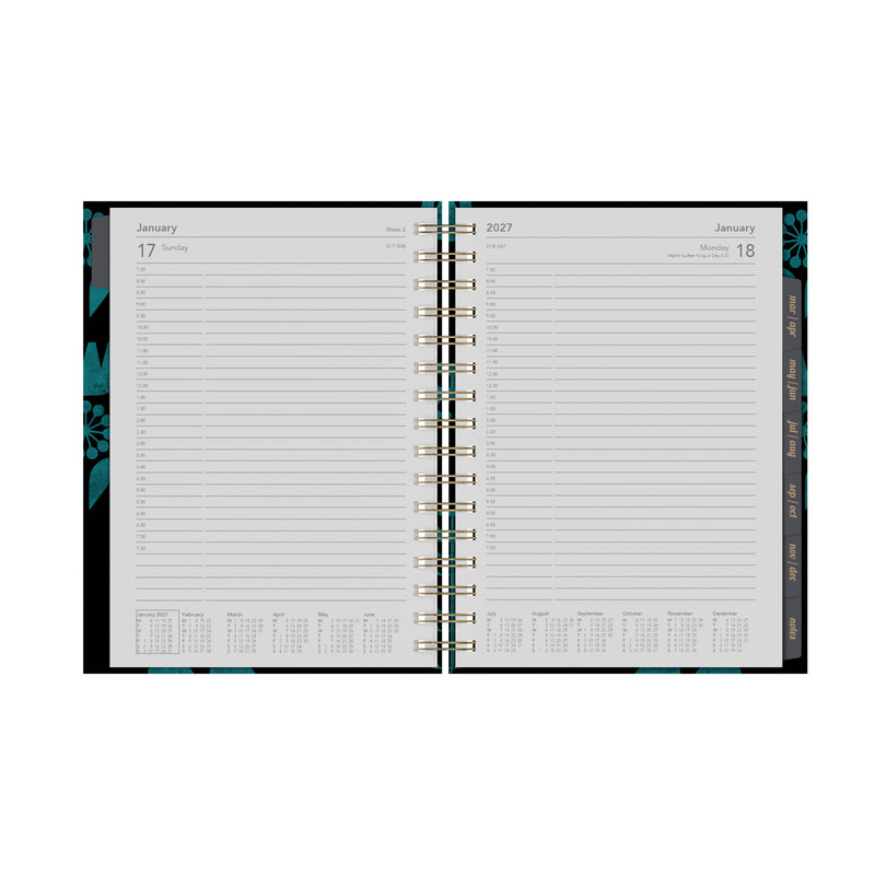 2027 Calendar Year Planner - 12 Month A5 Day-to-Page Diary - Hard Cover - Collins Debden Scandi Range