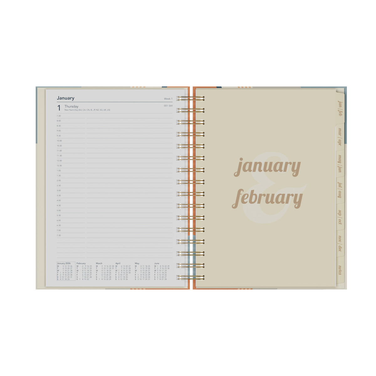 Scandi - A5  Day-To-A-Page Diary - 2026 Calendar Year Planner