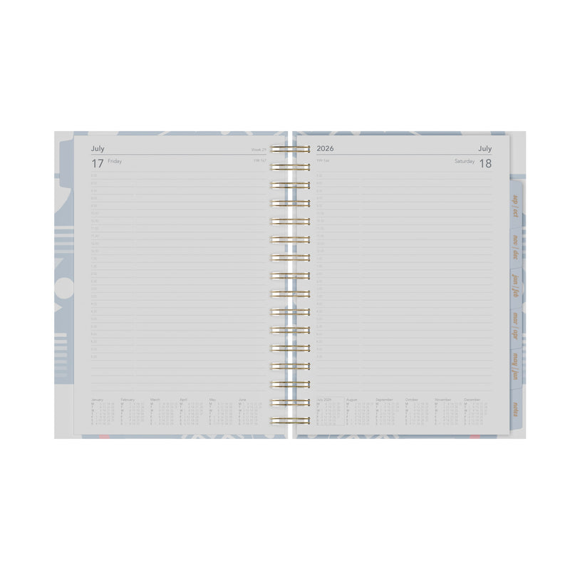 2026-2027 Mid Year Planner - 13 Month A5 Day-to-Page - Hard Cover - Collins Debden Scandi Range