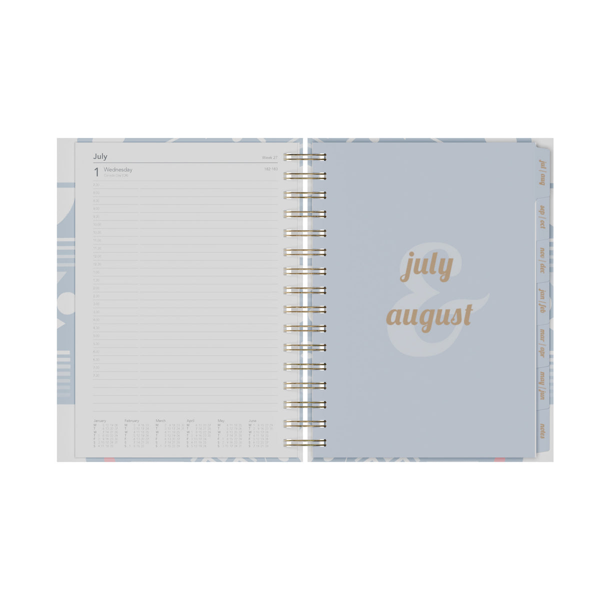 2026-2027 Mid Year Planner - 13 Month A5 Day-to-Page - Hard Cover - Collins Debden Scandi Range