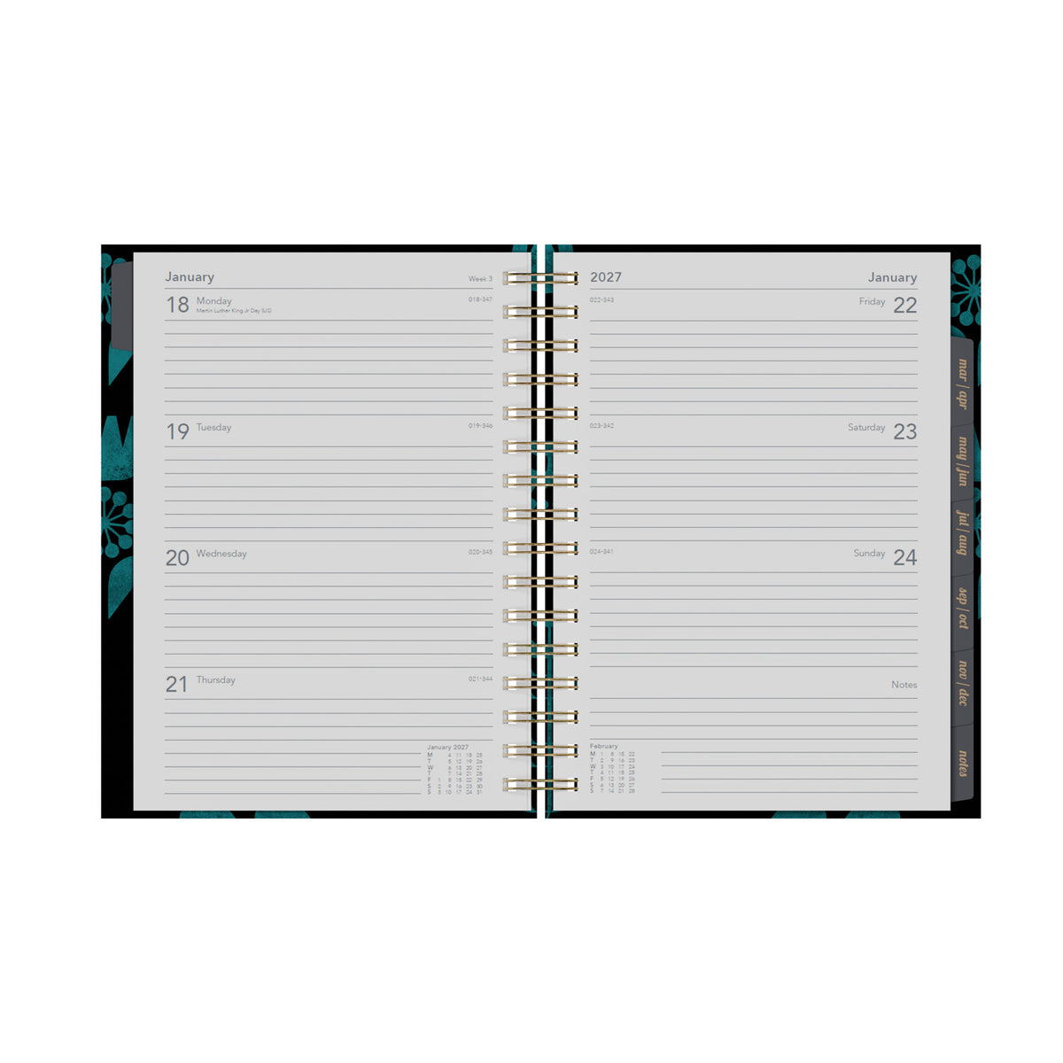 2027 Calendar Year Planner - 12 Month A5 Week-to-View Diary - Hard Cover - Collins Debden Scandi Range