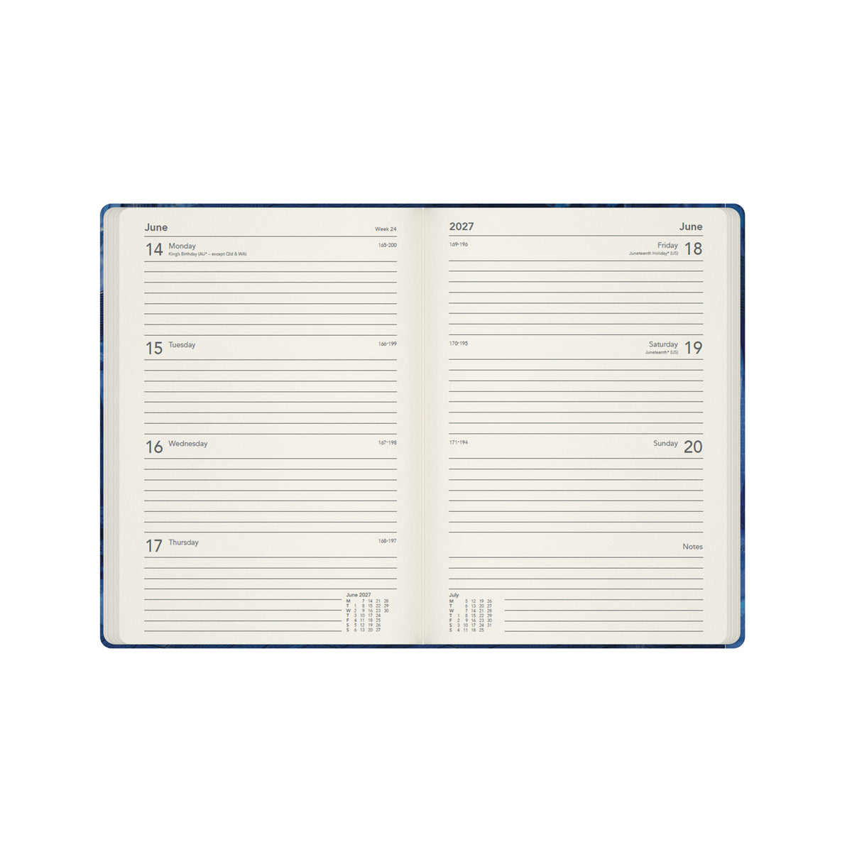 2027 Calendar Year Planner - 12 Month A5 Week-to-View Diary - Hard Cover - Collins Debden 'The Light' Range