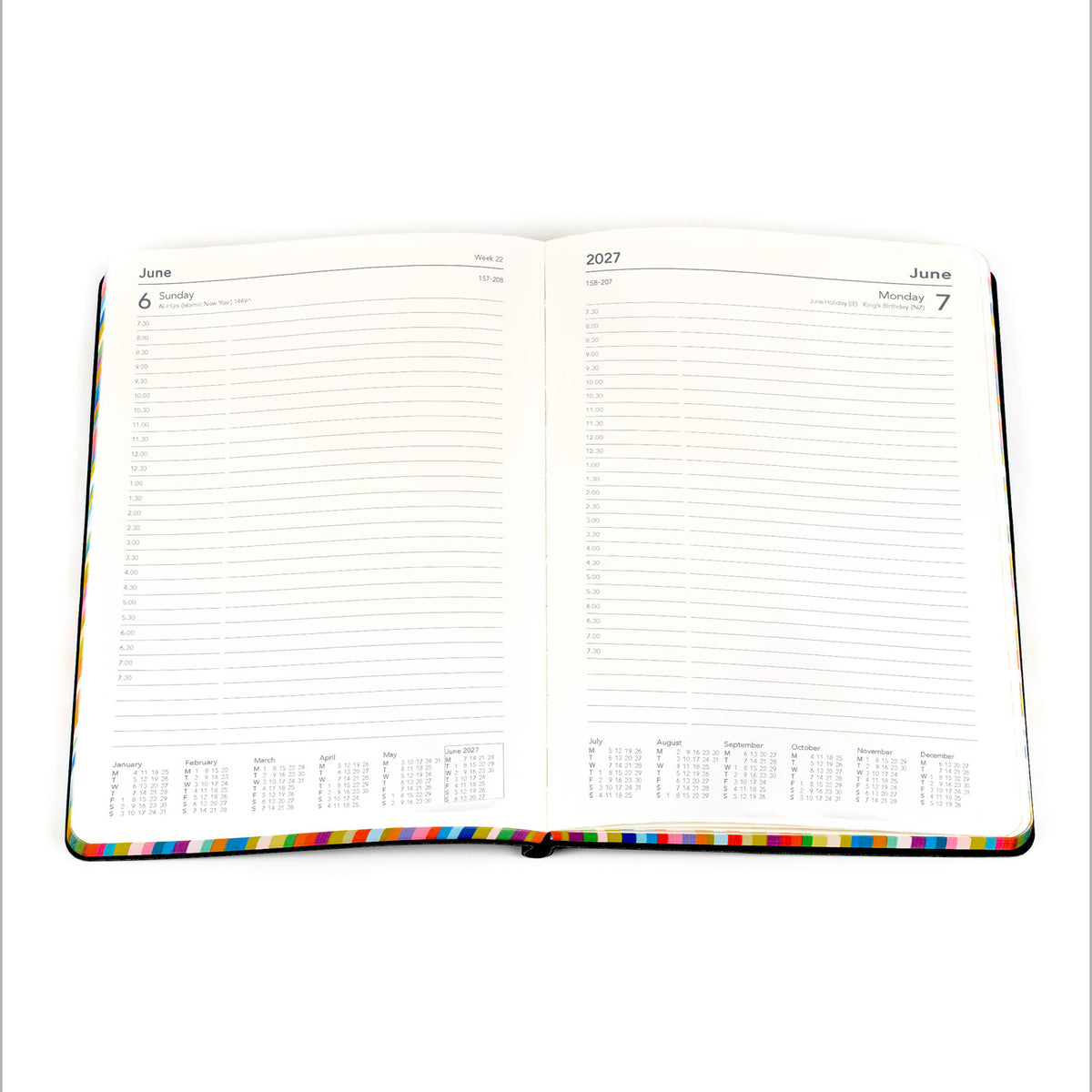 2027 Calendar Year Planner - 12 Month A5 Day-to-Page Diary - Hard Cover - Collins Debden Edge Range