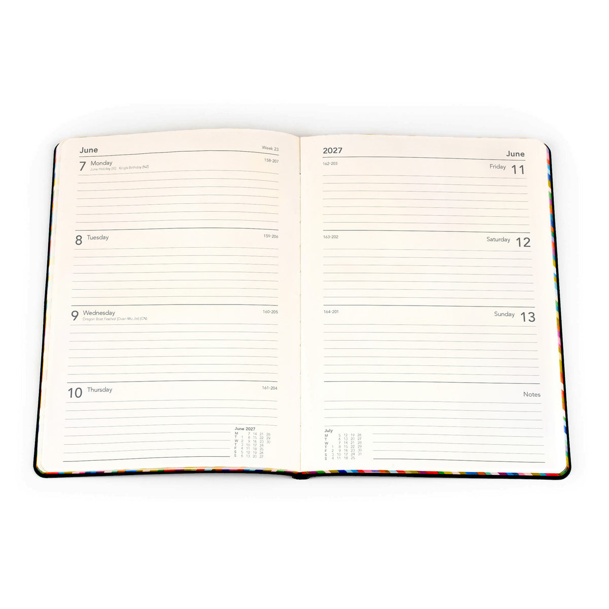 2027 Calendar Year Planner - 12 Month A5 Week-to-View Diary - Hard Cover - Collins Debden Edge Range