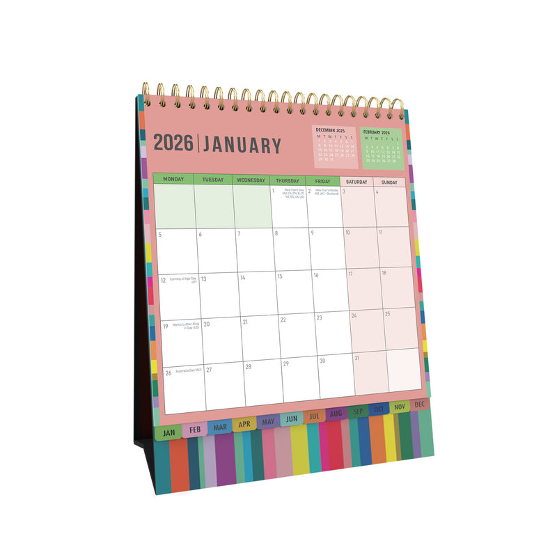 Edge - Monthly Desk Calendar - 2026 Calendar