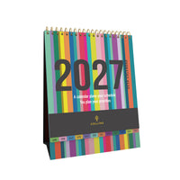 2027 Calendar - 12 Month Desk Month-to-View Calendar - Collins Debden Edge Range (EDDC-27)