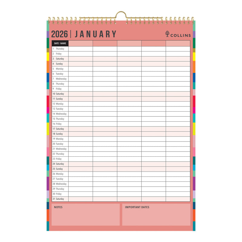 Edge - Monthly Wall Calendar - 2026 Calendar