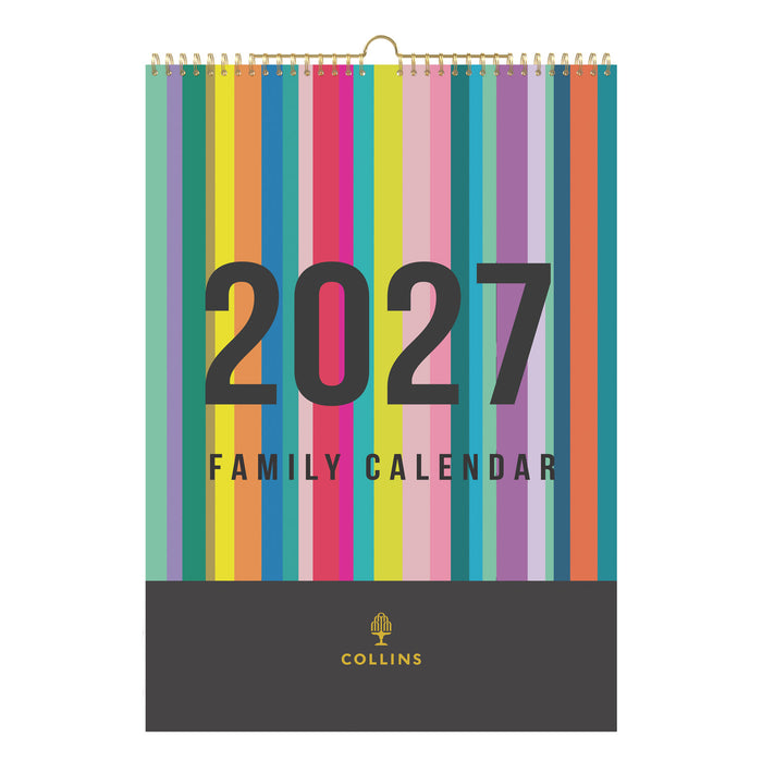 2027 Calendar - 12 Month A3 Month-to-View Calendar - Collins Debden Edge Range (EDFC135-27)