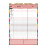 2027 Calendar - 12 Month A3 Month-to-View Calendar - Collins Debden Edge Range (EDFC135-27)