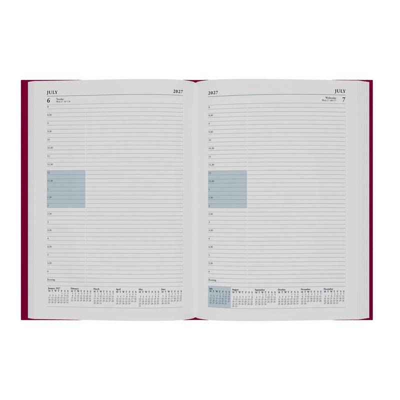 2027 Calendar Year Planner - 12 Month A4 Day-to-Page Diary - Hard Cover - Collins Debden Essential Range