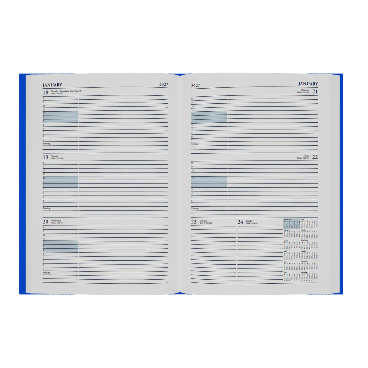 2026-2027 - Mid/Academic Year Planner - 13 Month A4 Week-to-View with Appointments - Yellow - Collins Debden Essential Range