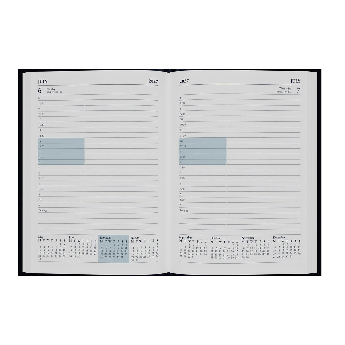 2027 Calendar Year Planner - 12 Month A5 Day-to-Page Diary - Hard Cover - Collins Debden Essential Range