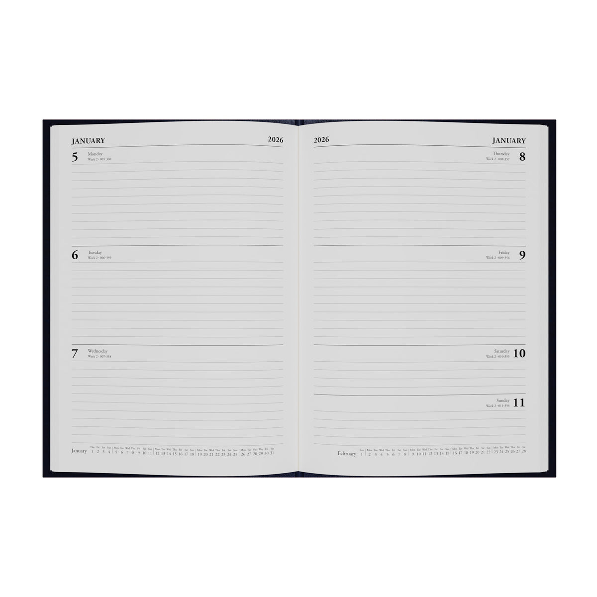 Essentials - A5 Week-to-View Mid/Academic Year Diary Planner 2025-2026