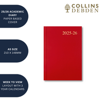 Essentials - A5 Week-to-View Mid/Academic Year Diary Planner 2025-2026