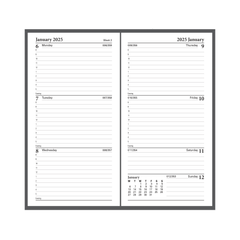 Eco Essential - Pocket Week-to-View Diary with Appointments- 2025 Calendar Year Planner