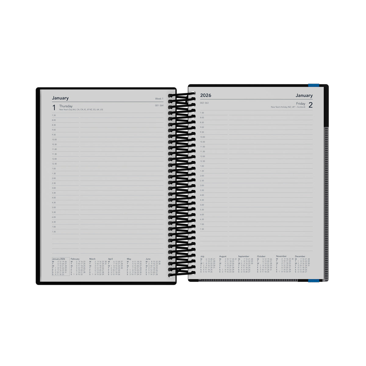 Delta - A5 Day-To-Page with Appointments Mid/Academic Year Diary Planner 2025-2026