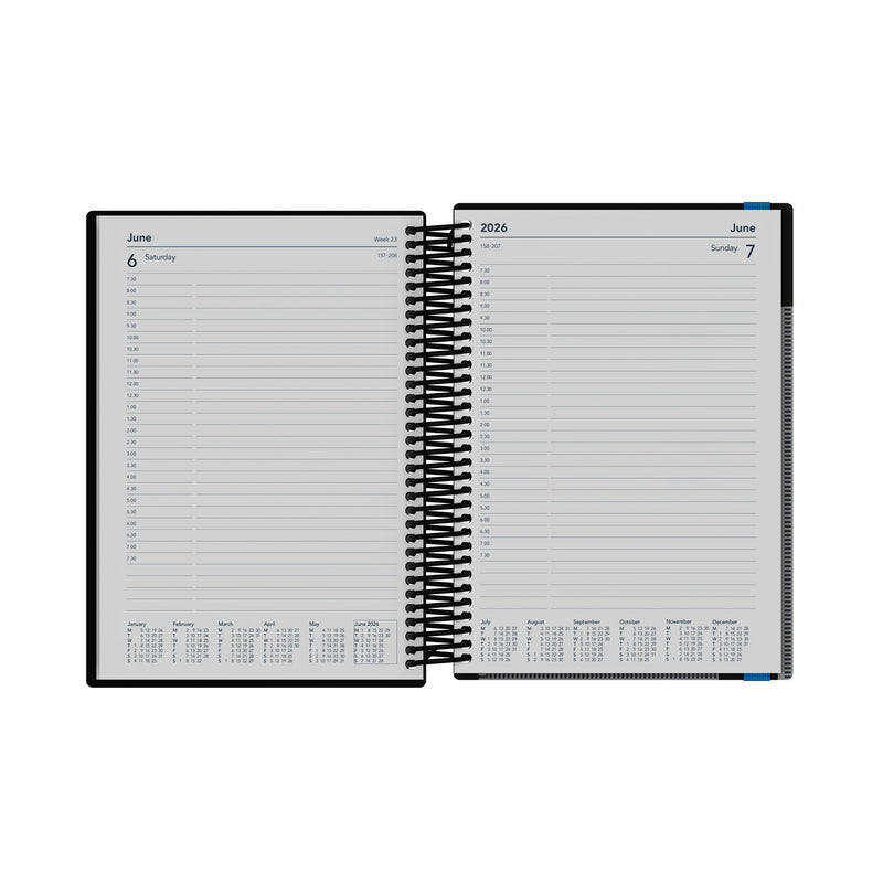 2026-2027 Mid Year Planner - 13 Month A5 Day-to-Page Diary - Hard Cover - Collins Debden Delta Range