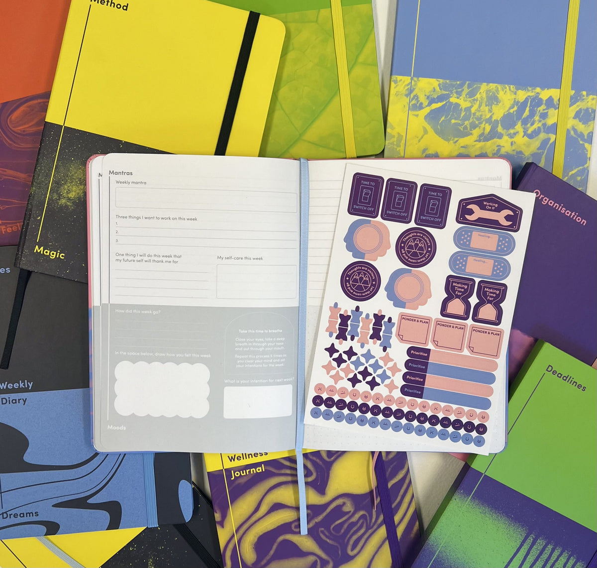 Head & Heart A5 Self Care Mantras & Moods Mindfulness Journal