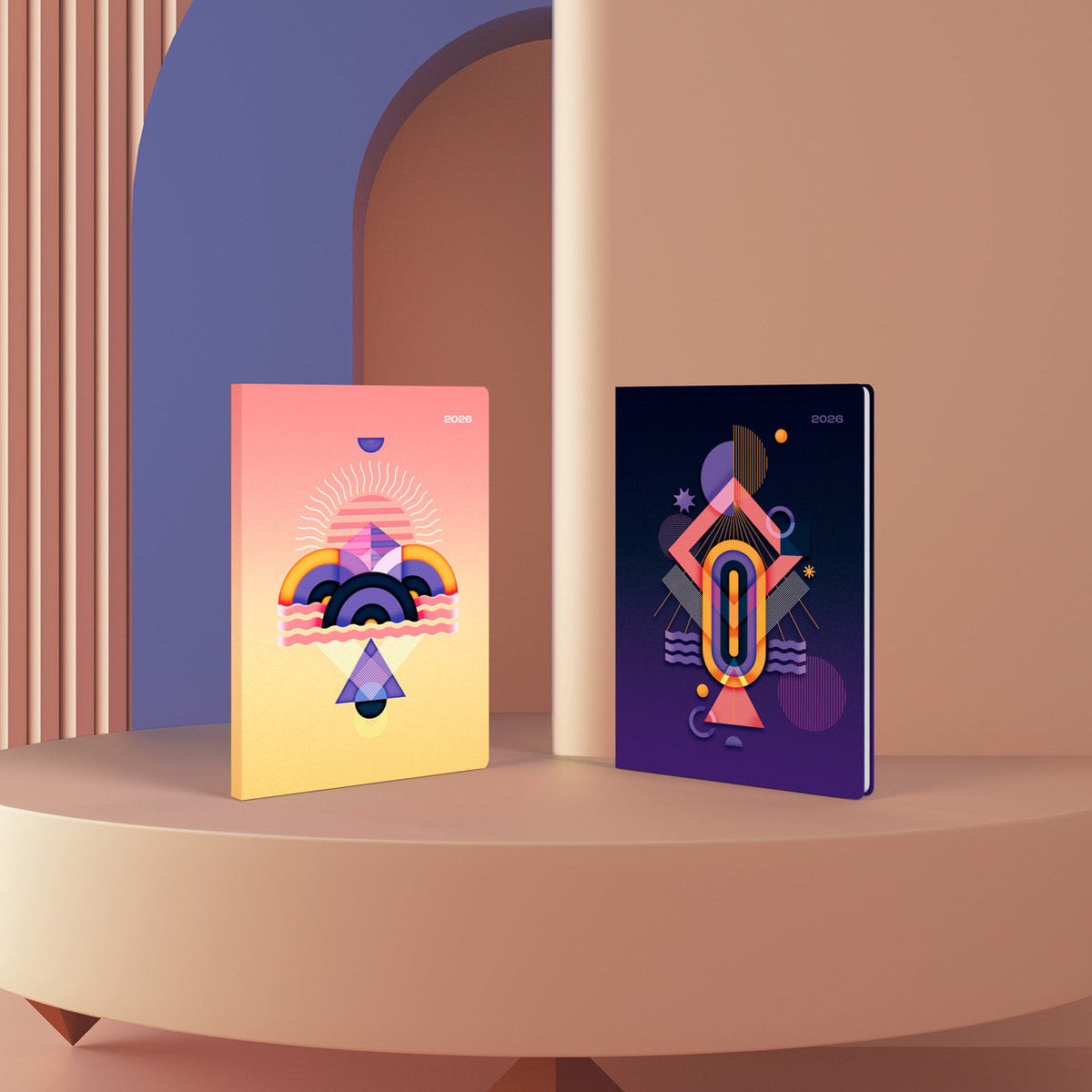 Irregular Geometrics- A5  Week-To-View - Diary - 2026 Calendar Year Planner