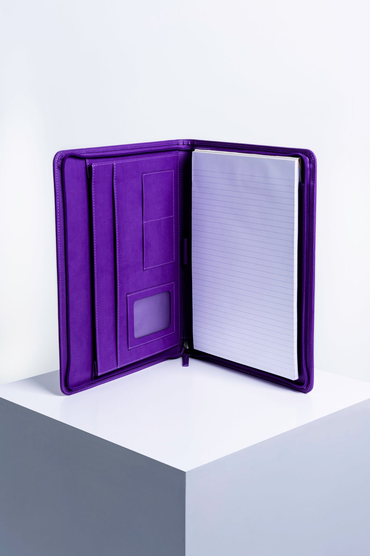 Intentus Organiser A4 PU Leather-Like Folder with Ruled Refill Pad