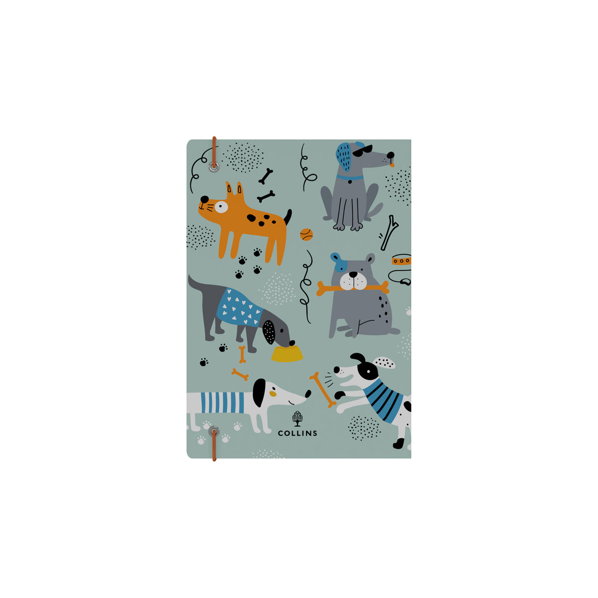 2027 Calendar Year Planner - 12 Month A5 Week-to-View Diary - Hard Cover - Dog's - Collins Debden Maru Range (MR153.DG-27)