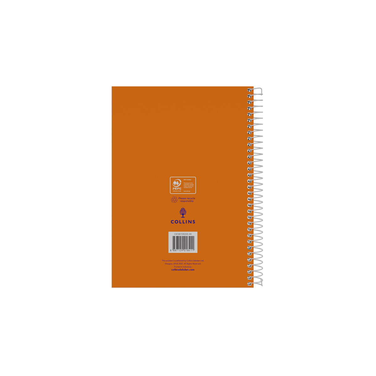 Collins A5 Spiral Bound Notebook 200 Pages