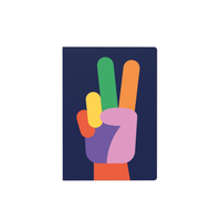 Peace, Love & Understanding A5 Ruled Notebooks