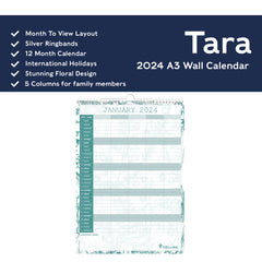 Collins Tara - 2024 Family Wall Calendar (TAFC135-24)
