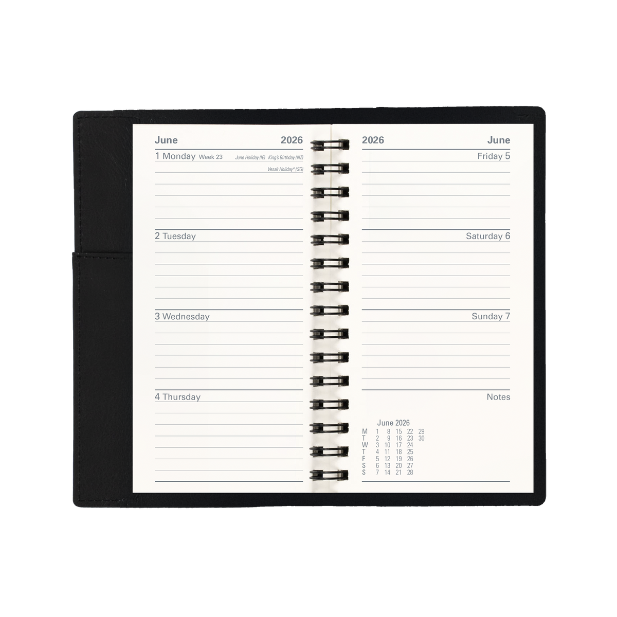 Valour - Pocket  Week-To-View Diary - 2026 Calendar Year Planner